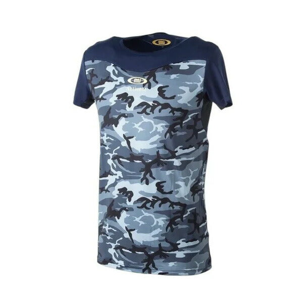 【ネコポス送料無料】アクティブームActiveM半袖インナーシャツコンフォートインナーネイビー01カモ柄丸首半袖中学高校部活大学