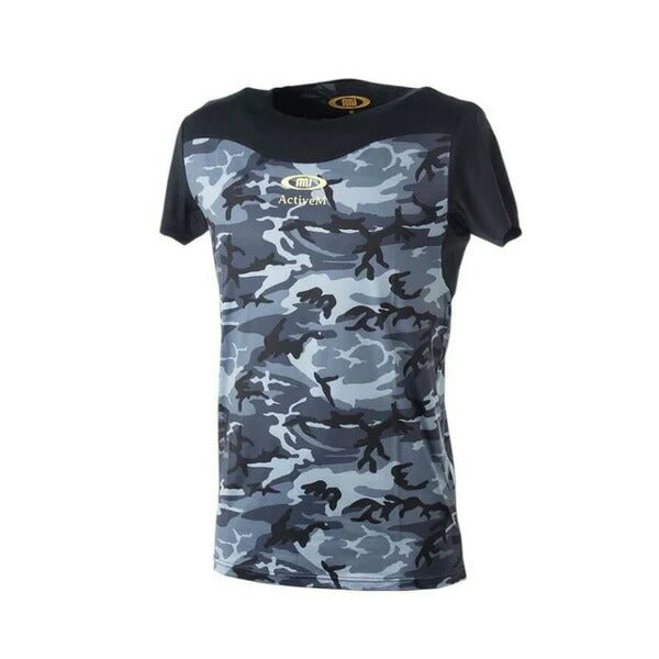 【ネコポス送料無料】アクティブームActiveM半袖インナーシャツコンフォートインナーネイビー01カモ柄丸首半袖中学高校部活大学