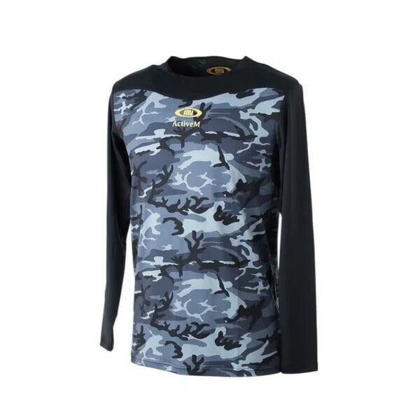 【ネコポス送料無料】アクティブームActiveM長袖インナーシャツコンフォートインナー02カモ柄丸首長袖中学高校部活大学