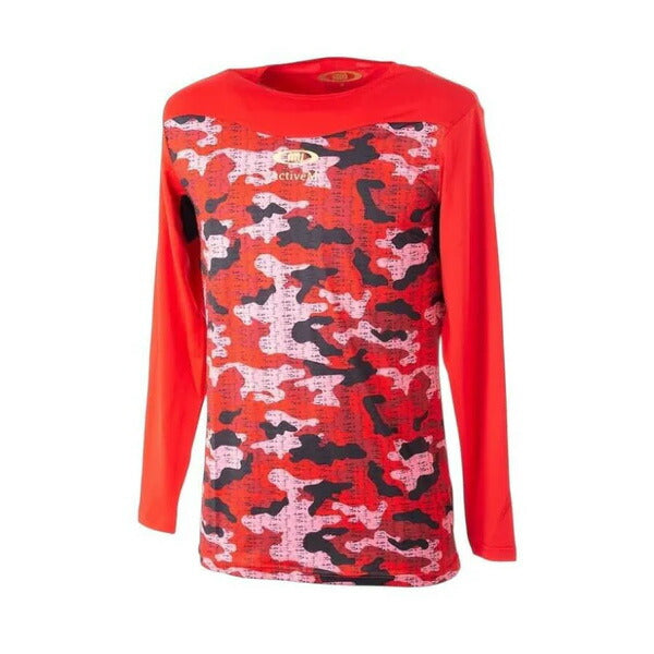 【ネコポス送料無料】アクティブームActiveM長袖インナーシャツコンフォートインナー02カモ柄丸首長袖中学高校部活大学