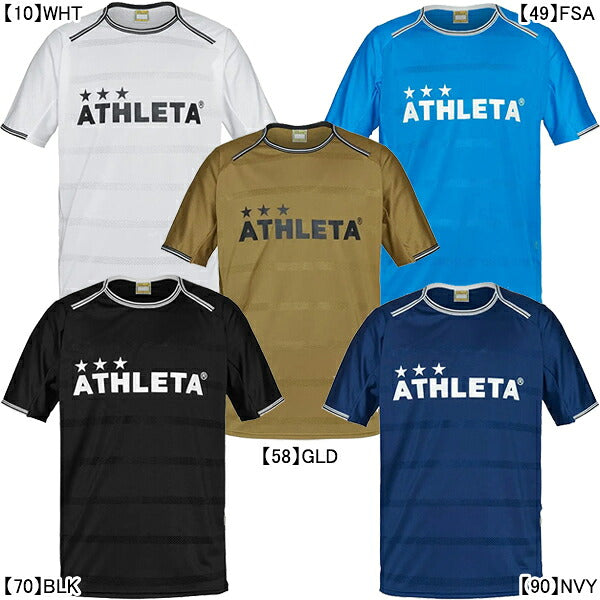 【ネコポス送料無料】アスレタATHLETAジュニアプラクティスシャツ2S02366Jサッカーフットサルプラシャツ半袖練習着ボーダー子供用