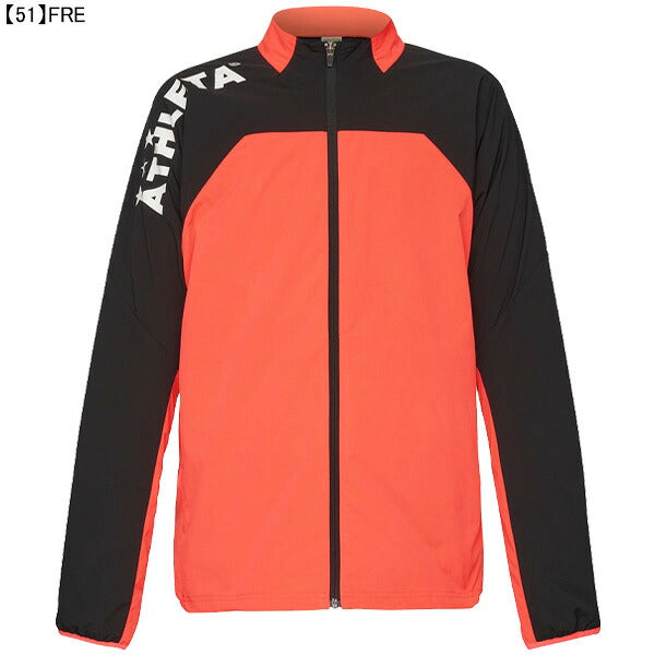 アスレタATHLETAジュニア裏地付きストレッチトレーニングジャケット02400Jサッカーフットサル練習着防風子供用