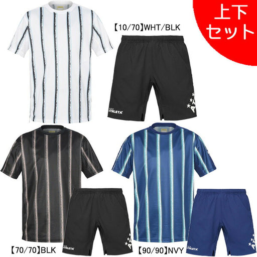 【ショップ限定エントリーでさらに+9倍】【上下セット】アスレタATHLETAジュニアプラ上下02408J-18018Jサッカーフットサルプラシャツプラパン練習着子供用
