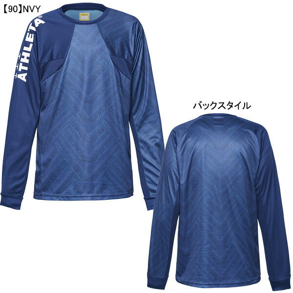 【ネコポス送料無料】アスレタATHLETAジュニアグラフィックプラシャツ02409Jサッカーフットサルプラクティスシャツ練習着長袖子供用