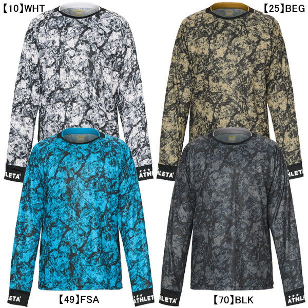 【ネコポス送料無料】アスレタATHLETAグラフィックプラシャツ02427サッカーフットサルプラクティスシャツ長袖練習着メンズ