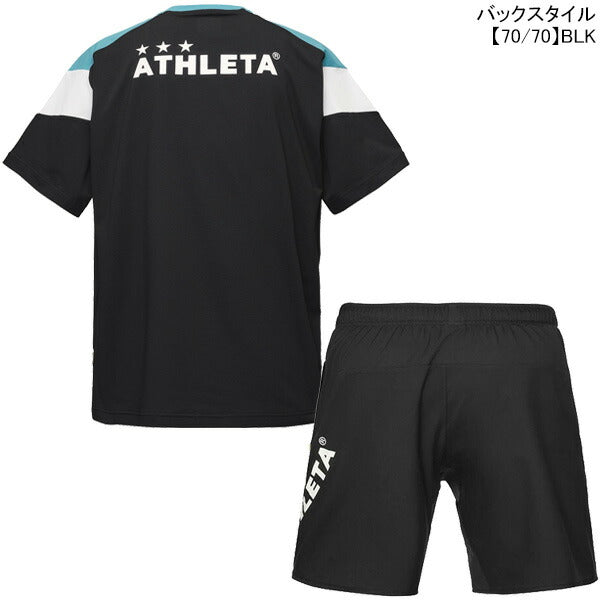 【上下セット】アスレタATHLETAドライフェザーカラーブロックプラ上下03399-18018サッカーフットサルプラシャツプラパン練習着メンズ