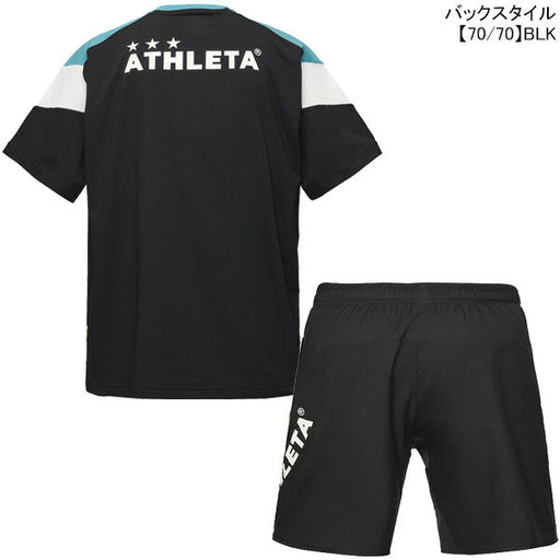 【上下セット】アスレタATHLETAジュニアJrドライフェザーカラーブロックプラ上下03399J-18018Jサッカーフットサルプラシャツプラパン練習着子供用