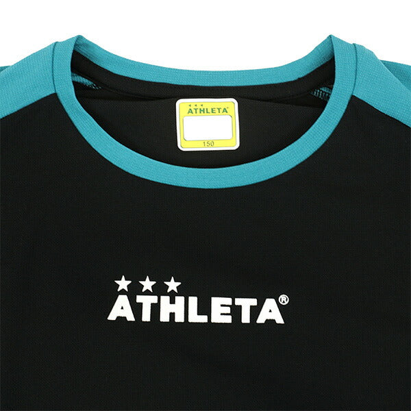 【上下セット】アスレタATHLETAジュニアJrドライフェザーカラーブロックプラ上下03399J-18018Jサッカーフットサルプラシャツプラパン練習着子供用