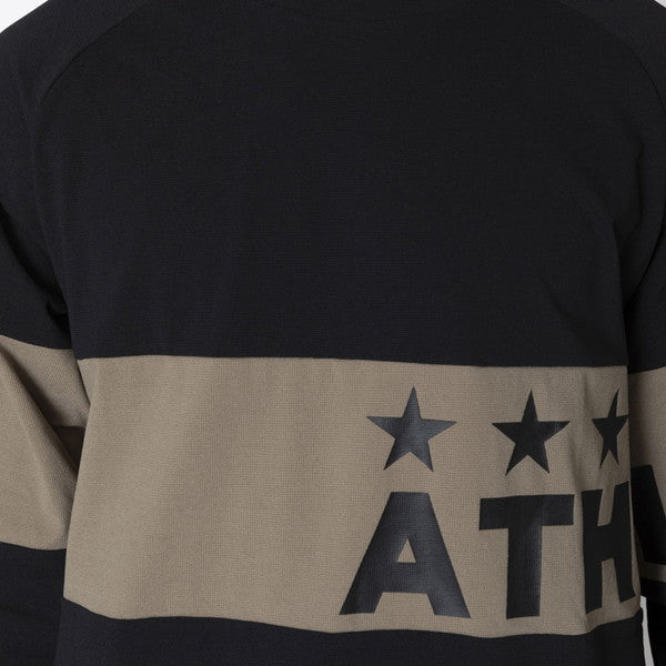 【ネコポス送料無料】アスレタATHLETAパネル切替クルーシャツ03401サッカーフットサルプラクティスシャツ長袖練習着メンズ