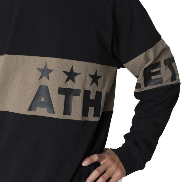 【ネコポス送料無料】アスレタATHLETAパネル切替クルーシャツ03401サッカーフットサルプラクティスシャツ長袖練習着メンズ
