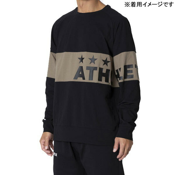 【ネコポス送料無料】アスレタATHLETAパネル切替クルーシャツ03401サッカーフットサルプラクティスシャツ長袖練習着メンズ