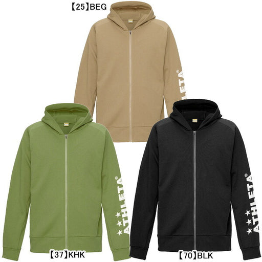 アスレタATHLETA裏起毛スウェットZIPパーカー03402サッカーフットサルカジュアルフードジップメンズ