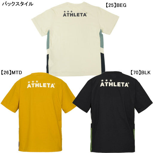 【ネコポス送料無料】アスレタATHLETAドライフェザーカラーブロックプラシャツ26s03416サッカーフットサルプラクティスシャツ半袖メンズ