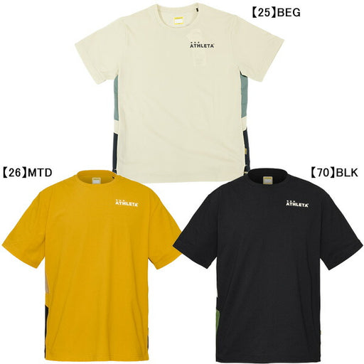 【ネコポス送料無料】アスレタATHLETAジュニアドライフェザーカラーブロックプラシャツ26s03416Jサッカーフットサルプラクティスシャツ半袖子供用