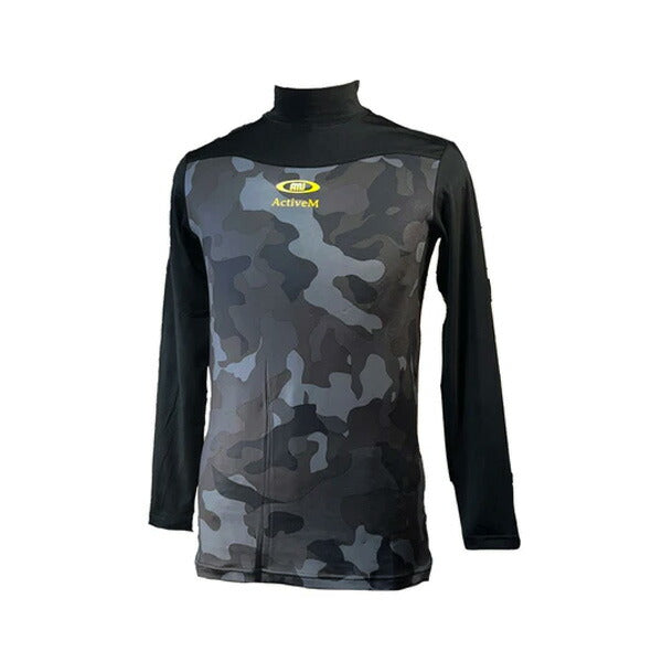 【ショップ限定エントリーでさらに+9倍】【ネコポス送料無料】アクティブームコンフォートインナーモックネック長袖野球アンダーシャツ03BKブラック