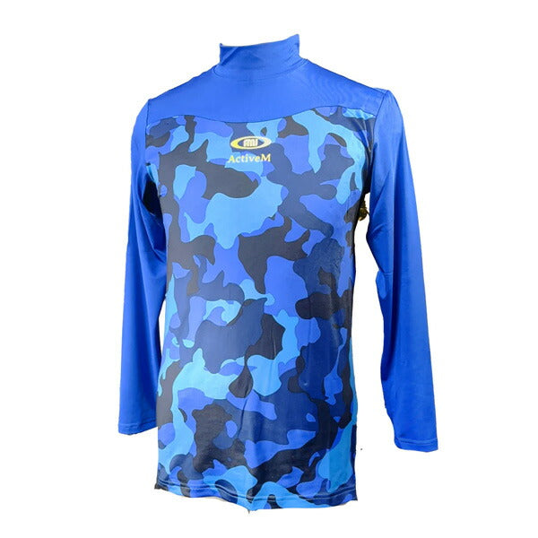 【ショップ限定エントリーでさらに+9倍】【ネコポス送料無料】アクティブームコンフォートインナーモックネック長袖野球アンダーシャツ長袖03BLブルー