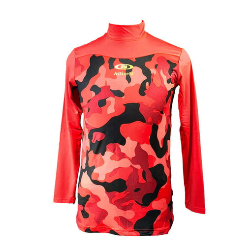 【ショップ限定エントリーでさらに+9倍】【ネコポス送料無料】アクティブームコンフォートインナーモックネック長袖野球アンダーシャツ長袖03RDレッド