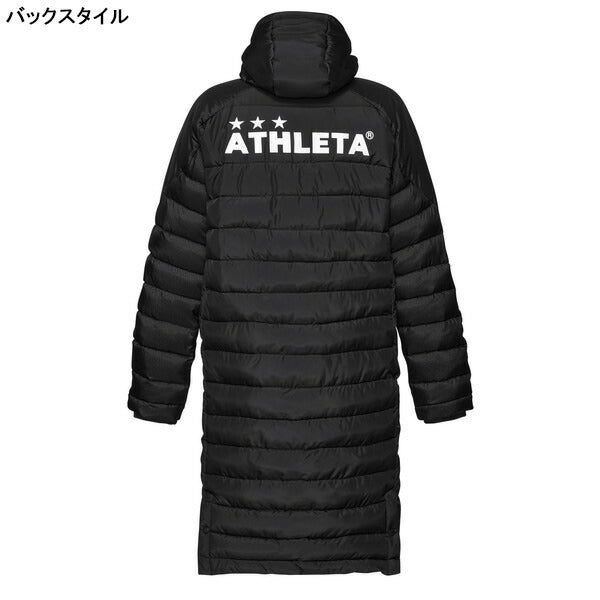 アスレタATHLETAジュニア中綿ベンチコート25f04167NJサッカーフットサル防寒ロングコート子供用