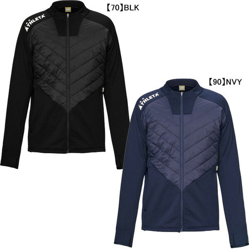 アスレタATHLETAグリッド起毛パディングTRジャケット04175サッカーフットサルジャージ防寒メンズ
