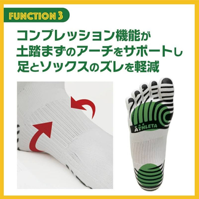 【ショップ限定エントリーでさらに+9倍】【ネコポス送料無料】アスレタATHLETA五本指グリップソックス05260サッカーフットサルストッキング靴下滑り止めジョギングランニング
