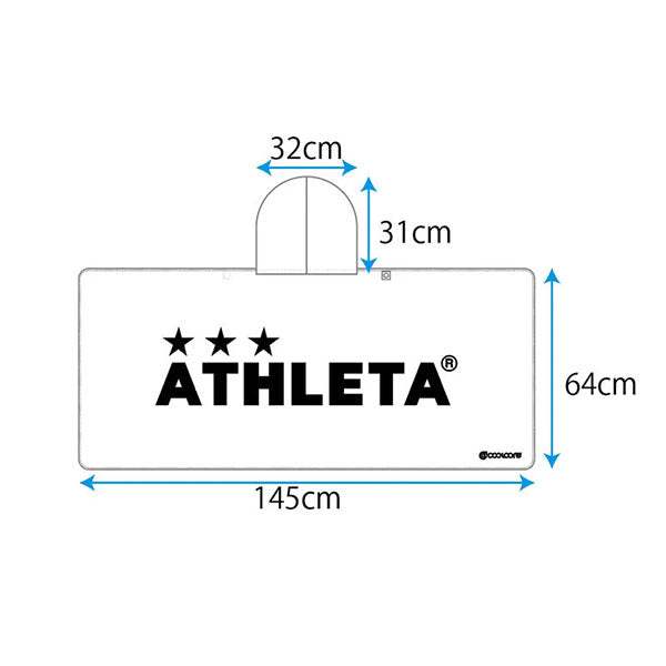 アスレタATHLETAcoolcore冷感ポンチョ05358サッカーフットサルスポーツクールダウン熱中症予防UVカット