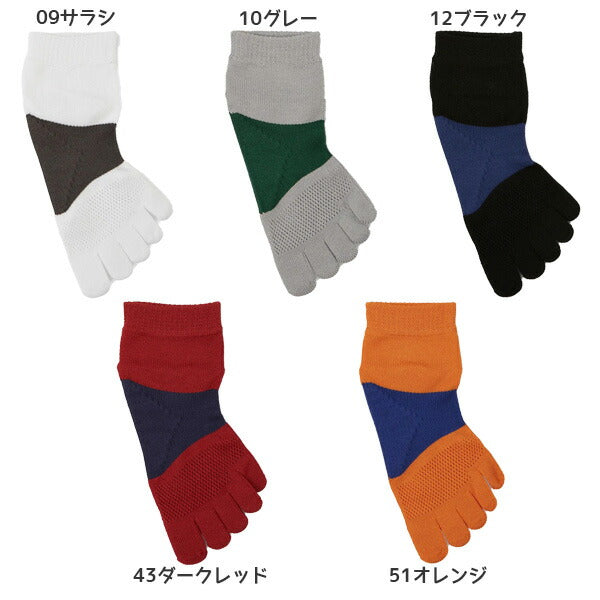 【ネコポス送料無料】タビオTABIOレーシングラン5本指五本指ソックスS23-25M25-27L27-29ランニング陸上グリップメンズレディースジュニア