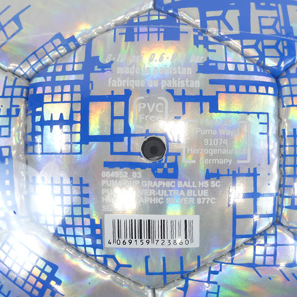 【ショップ限定エントリーでさらに+9倍】【送料無料】プーマPUMAグラフィックボールHSサッカーボール084952-033号球4号球5号球シルバー