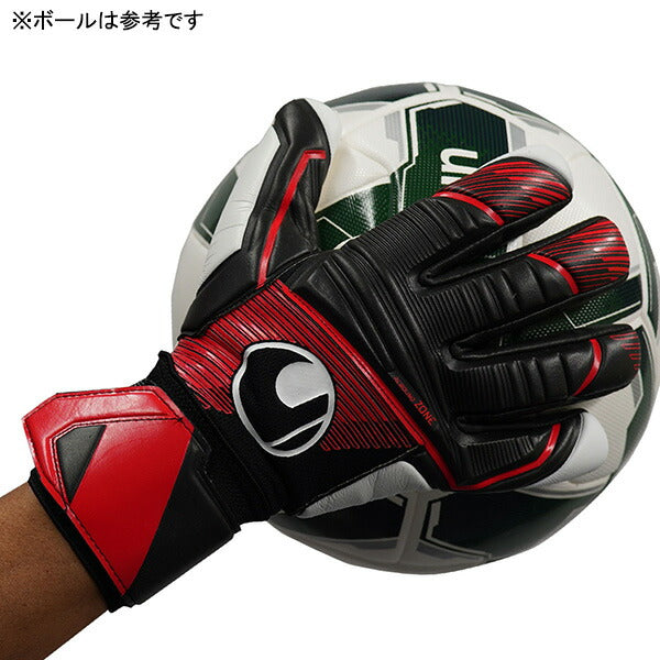 【ショップ限定エントリーでさらに+9倍】ウールシュポルトuhlsportパワーラインスーパーソフトハーフネガティブ1011308-01サッカーキーパーグローブGKグローブブラックレッド