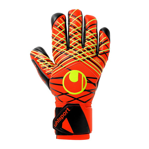 ウールシュポルトuhlsportファイアエディションスーパーソフトハーフネガティブ101133401-20サッカーキーパーグローブGKグローブレッドイエロー