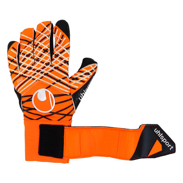 ウールシュポルトuhlsportスーパーレジスト+ハーフネガティブ1011342-01サッカーキーパーグローブGKグローブフローオレンジ