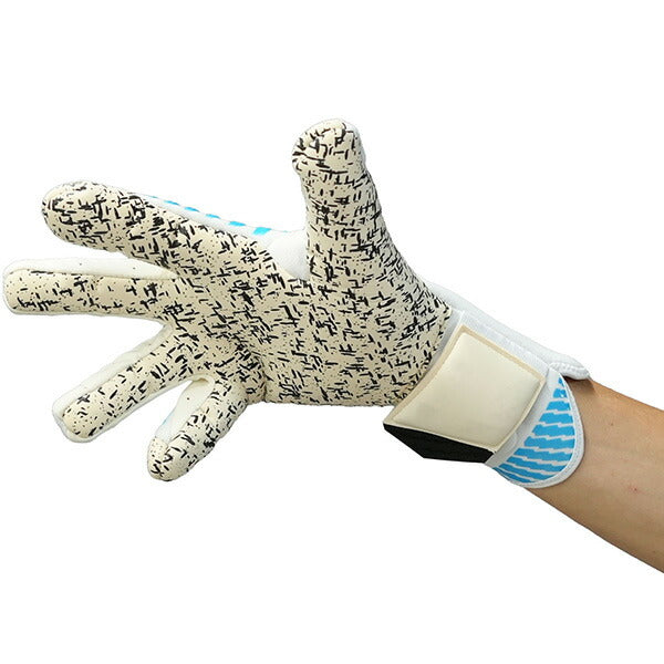 ウールシュポルトuhlsportサイバーテックスーパーグリップ+ハーフネガティブ1011375-01サッカーキーパーグローブGKグローブゴールキーパーホワイト