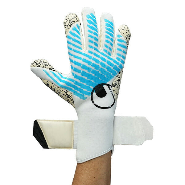 ウールシュポルトuhlsportサイバーテックスーパーグリップ+ハーフネガティブ1011375-01サッカーキーパーグローブGKグローブゴールキーパーホワイト