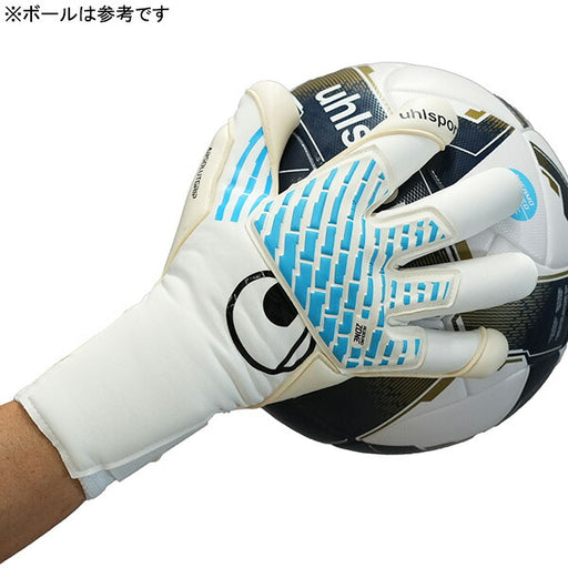 【ショップ限定エントリーでさらに+9倍】ウールシュポルトuhlsportサイバーテックアブソルートグリップスキンカット1011377-01サッカーキーパーグローブGKグローブゴールキーパーホワイト