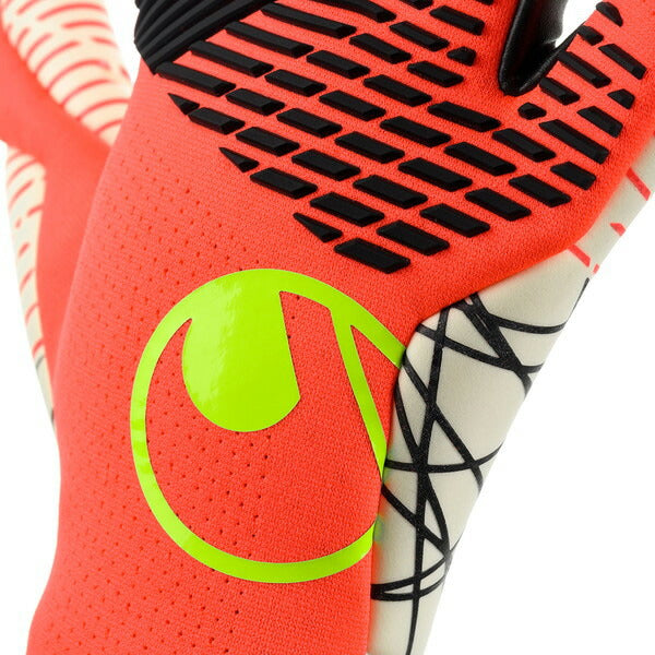 ウールシュポルトuhlsportファングマシーネZNEウルトラグリップハーフネガティブ1011408-01サッカーキーパーグローブGKグローブフローレッド