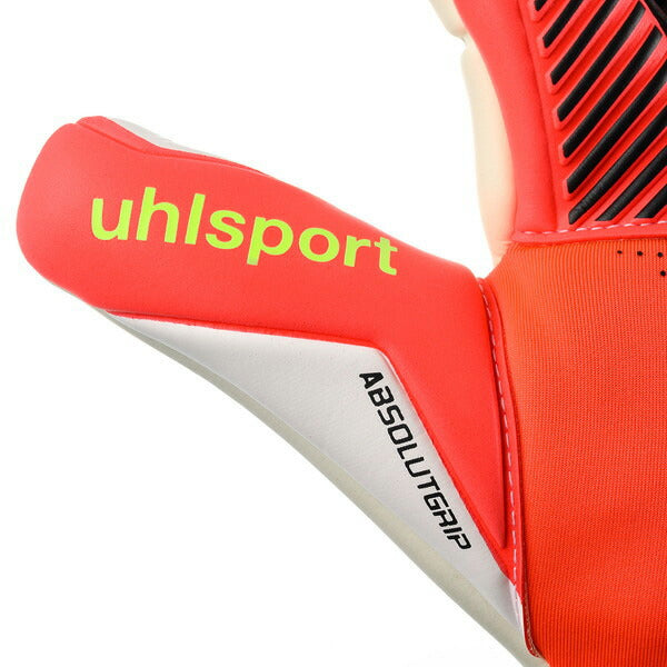 ウールシュポルトuhlsportファングマシーネZNEアブソルートグリップハーフネガティブ1011415-01サッカーキーパーグローブGKグローブフローレッド