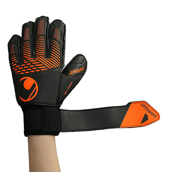 ウールシュポルトuhlsportファングマシーネソフトレジスト＋1011427-01サッカーキーパーグローブGKグローブゴールキーパーブラックオレンジ