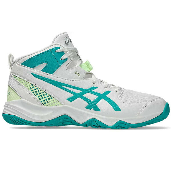 【ショップ限定エントリーでさらに+9倍】アシックスasicsジュニアミニバスシューズDUNKSHOTMB10ダンクショットMB101064A019-100バスケシューズバッシュ子供グリーン