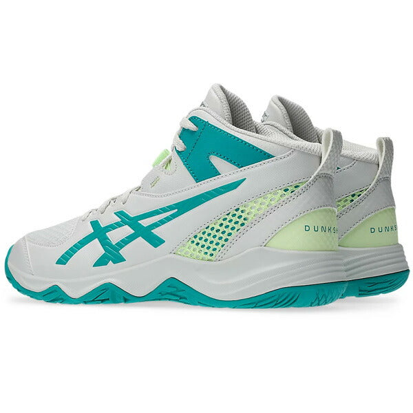 【ショップ限定エントリーでさらに+9倍】アシックスasicsジュニアミニバスシューズDUNKSHOTMB10ダンクショットMB101064A019-100バスケシューズバッシュ子供グリーン