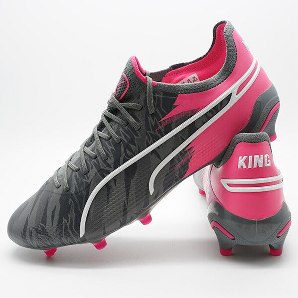 【ショップ限定エントリーでさらに+9倍】キングアルティメットRUSHFG/AG(LONGPILE)プーマPUMA107824-01グレーサッカースパイク人工芝天然芝