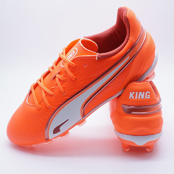 【ショップ限定エントリーでさらに+9倍】キングマッチHG/AG+MIDJRプーマPUMA108321-01グローイングレッドジュニアサッカースパイク