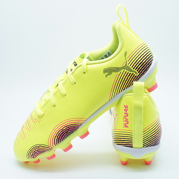 【ショップ限定エントリーでさらに+9倍】フューチャー8プレイHG/AG+MIDJRプーマPUMA108394-03イエローアラートジュニアサッカースパイク