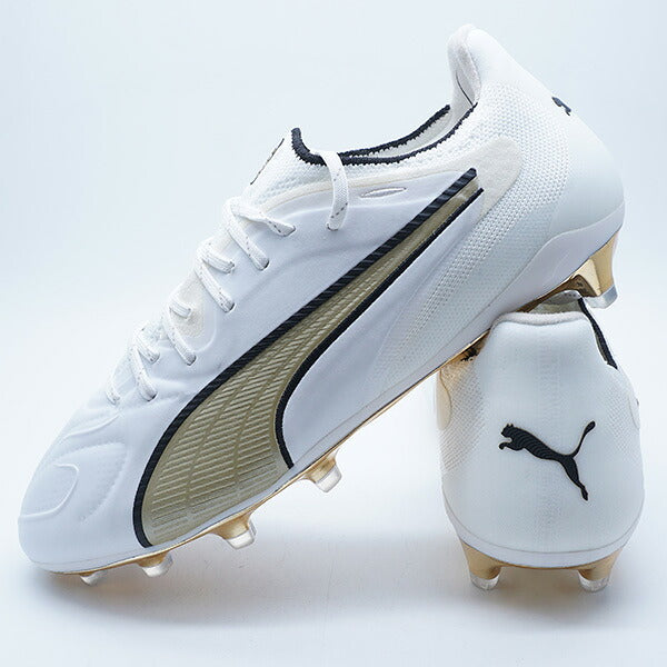 キング20アルティメットFG/AG(LONGPILE)プーマPUMA108457-04ホワイトゴールドサッカースパイク人工芝天然芝