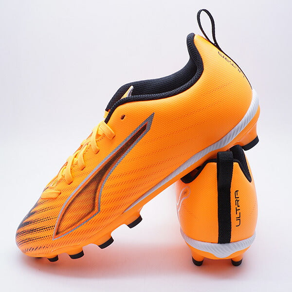 ウルトラ6プレイHG/AG+MidJRプーマPUMA108536-03ヒートファイアジュニアサッカースパイク