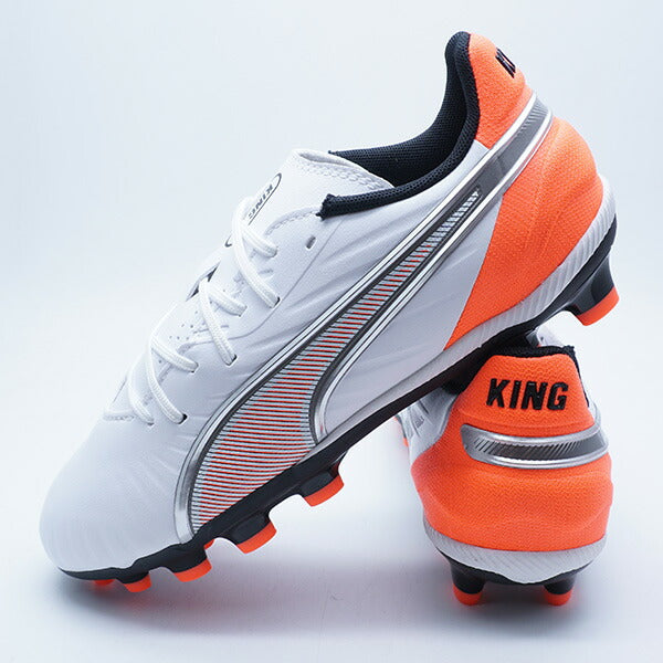 【ショップ限定エントリーでさらに+9倍】キングマッチHG+MidJrプーマPUMA108839-01プーマホワイトジュニアサッカースパイク