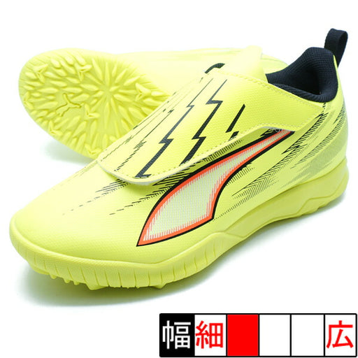 ウルトラ6プレイTTVJRプーマPUMA108991-01イエローアラートジュニアサッカートレーニングシューズベルクロ