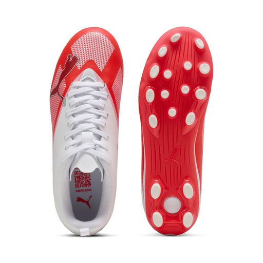 ウルトラ7プレイHG/AG+MIDJRプーマPUMA109165-01ウルトラレッドジュニアサッカースパイク