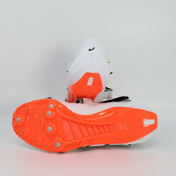 【ショップ限定エントリーでさらに+9倍】アシックスasicsメンズレディース陸上スパイクCYBERBLADE161093A134-100短距離用オールウェザートラック専用ホワイト