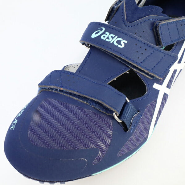 【ショップ限定エントリーでさらに+9倍】アシックスasicsメンズレディース陸上スパイクCYBERBLADE161093A134-401短距離用ネイビー