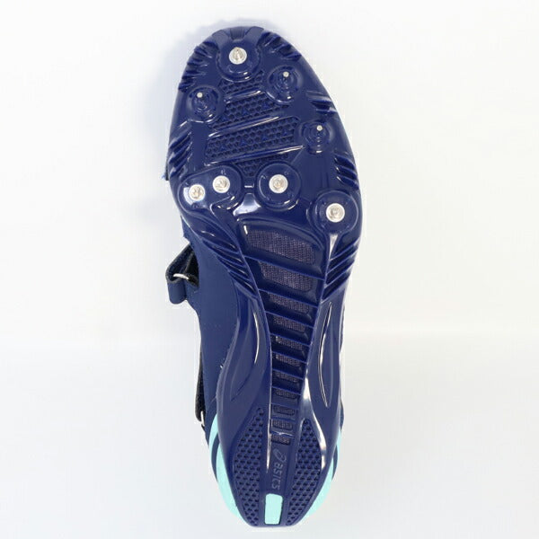 【ショップ限定エントリーでさらに+9倍】アシックスasicsメンズレディース陸上スパイクCYBERBLADE161093A134-401短距離用ネイビー