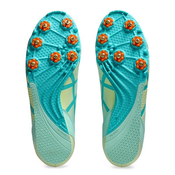 【ショップ限定エントリーでさらに+9倍】アシックスasicsメンズレディース陸上スパイク短距離中距離走幅跳EFFORT13エフォート131093A167-301土トラック兼用グリーン